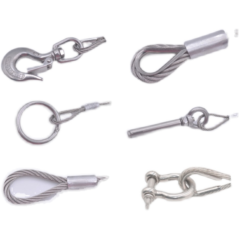 30头压制钢丝吊绳吊起重工业吊索具压铝锁扣钢丝绳大规格定