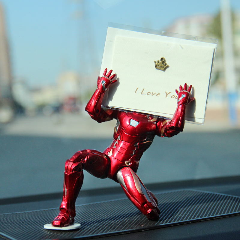 复仇者联盟4终局之战钢铁侠汽车摆件 MK45战甲车内车载饰品人偶