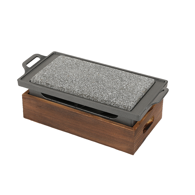 日料韩式烤肉石板烧烤盘牛排盘烤肉盘烤海鲜石盘商用保温炉寿司盘