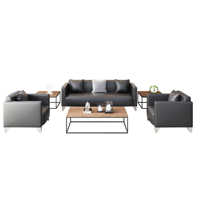 办公简约现代茶几装休闲洽谈会客接待售楼处商务小型沙发