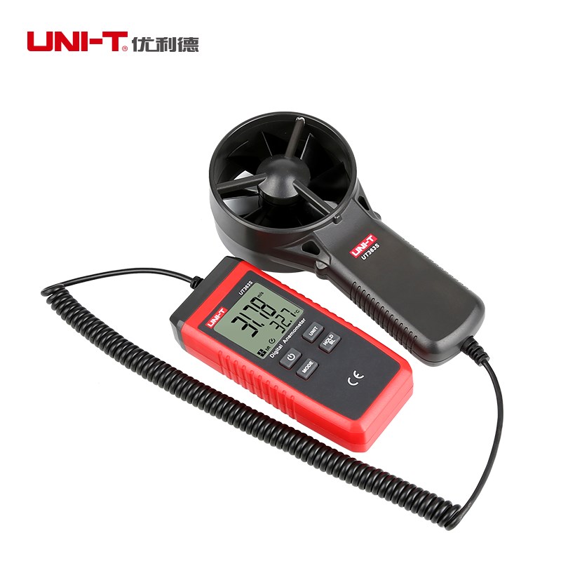 优利德测风仪器 风速仪分体UT33/S/BT高精度测量空调温度测试计