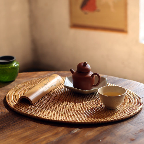 越南老藤编茶杯垫手工西餐垫桌藤垫隔热垫子碗垫创意砂锅垫紫砂壶