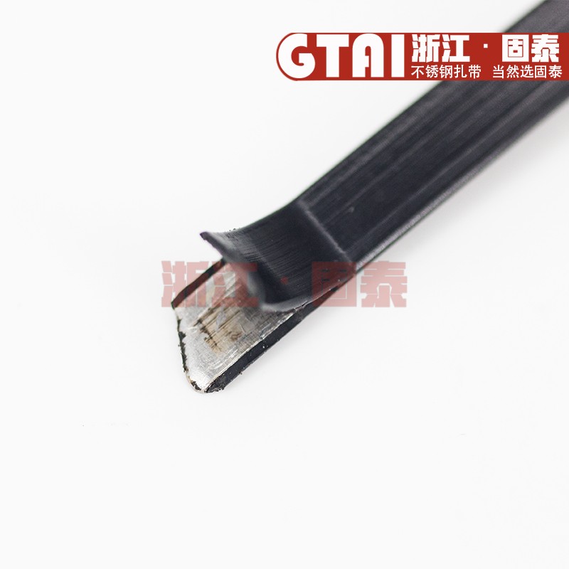 船用包塑不锈钢自锁扎带5.MM金属防腐绝缘包皮软环氧树脂抗氧化