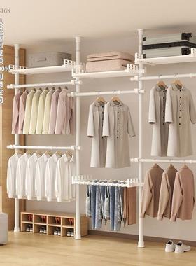 顶衣天立地衣架加厚子帽间架组装易UMS衣柜简置衣架多功能挂衣架