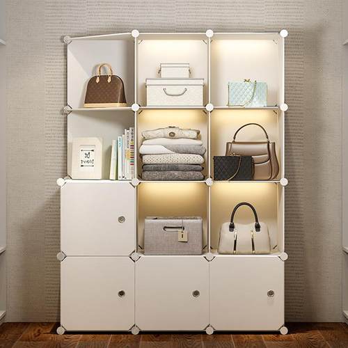 装书柜自由易组置物组储物收纳柜子合简约现代带门TLV塑料简书架