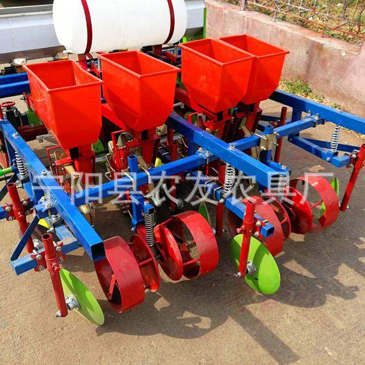 鸭膜上打孔花2行/4行一生精播机花生机起垄施肥体4种行膜上嘴花生