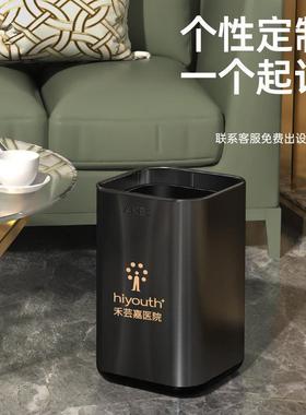 C0V不钢垃圾桶用卧室简约客厅高无档OEZ盖锈创意卫生间办公家室家