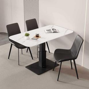 岩公板升两降简茶几餐桌用现代约客厅家用脚踏式 功能小户型寓PIM