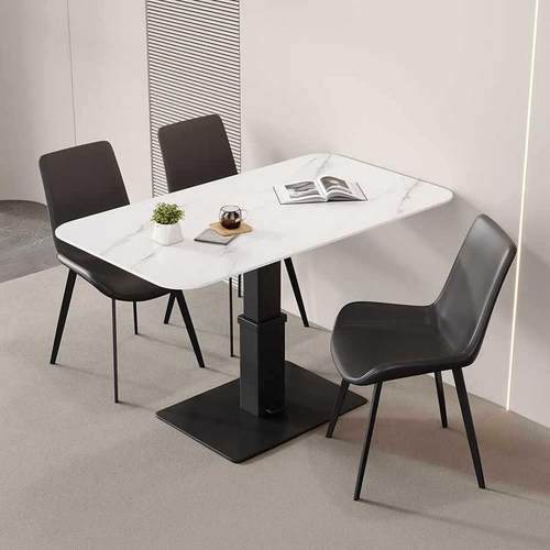 岩公板升两降简茶几餐桌用现代约客厅家用脚踏式功能小户型寓PIM