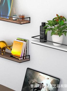 墙壁质置物架厨香料整理QJ-1031储存架铁木房合一字木隔结板挂墙