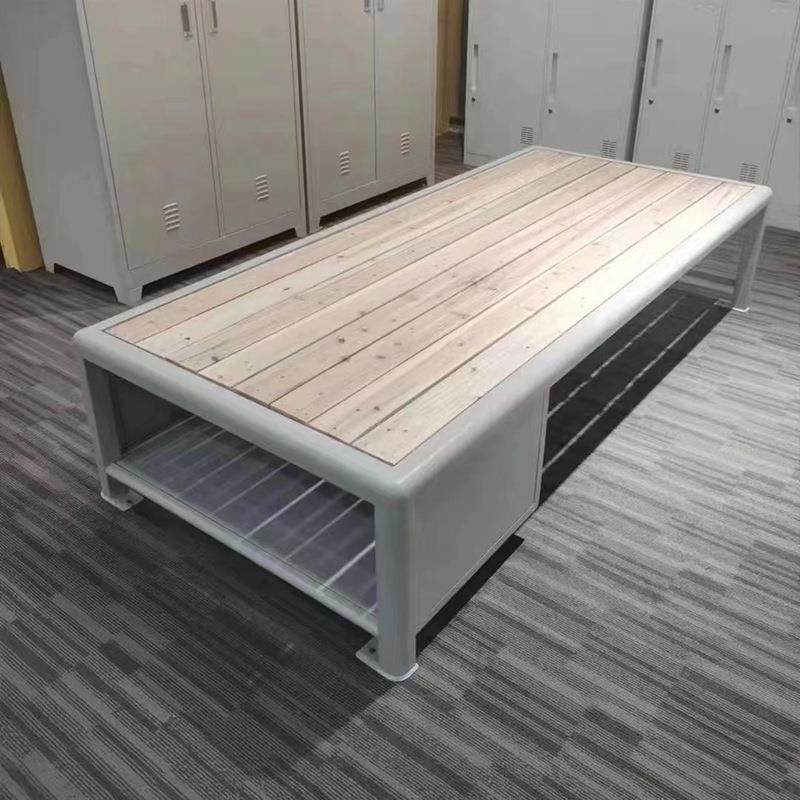 监狱床守所单人所床单层床铁监舍床架床板看守干床铁艺钢木床监看