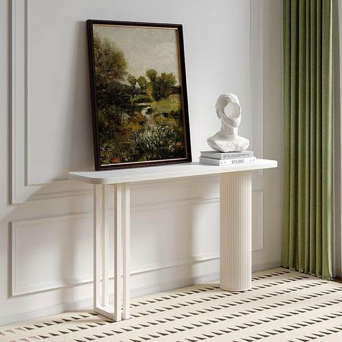 意式轻奢关岩板玄桌ZHE现代简约靠台走廊玄关柜入户条案玄墙关端