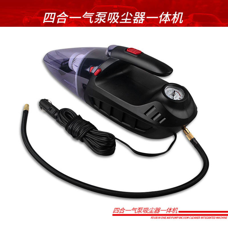 汽车吸尘打气一体机大功率车载吸尘器加充气泵便携式带灯干湿两用