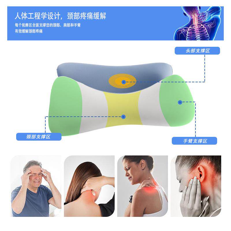 跨境记忆棉枕亚头夏日枕慢回弹冰感深冰川枕睡眠丝护颈枕马逊异形