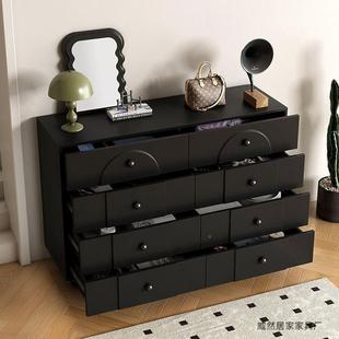 斗柜抽FTB屉柜现简约厅沙发边柜电斗视旁边柜储物代收纳柜电客动