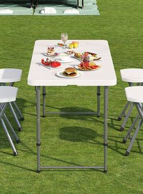 户外折叠桌子摆长SNC方形子出摊可式升降便携露营塑料新桌型摊餐