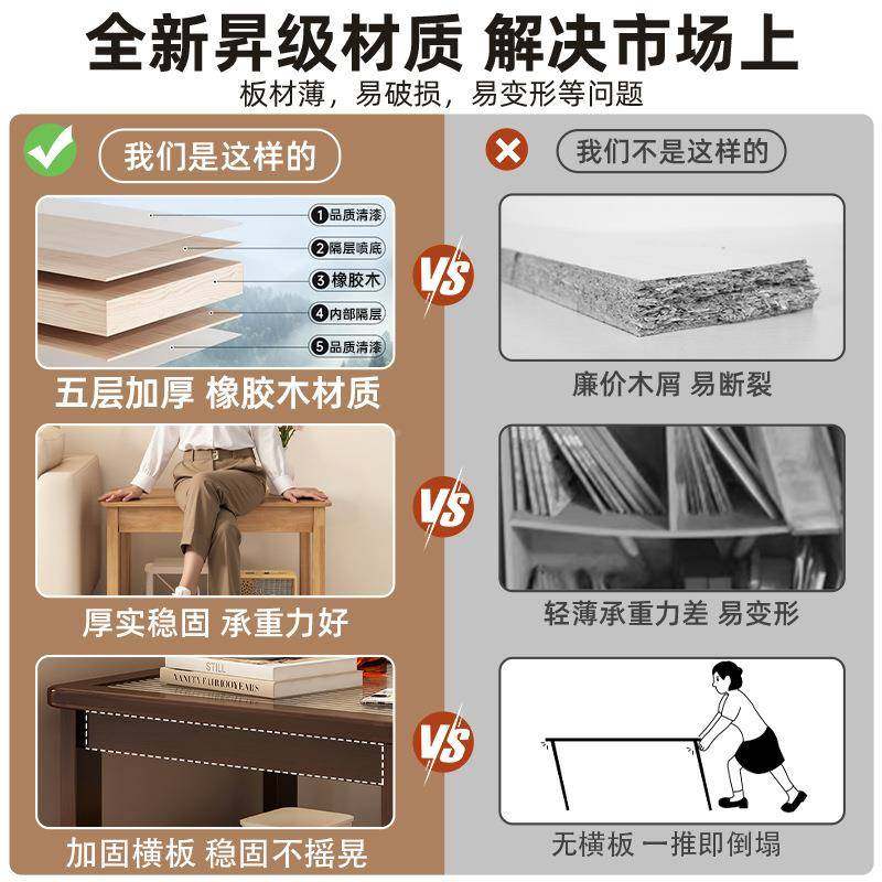 沙发边几边柜557客厅2025新款茶色几小子方用形家阳台简易胡桃桌