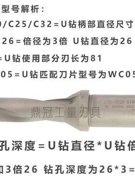 3EFG倍U钻WC数控快速4钻头暴力喷水钻头11516钻17181920-70mm