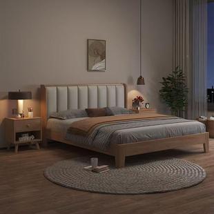 床软包床全实木1加厚床1.8大米51991主卧床.5米升级家1用.2m家用