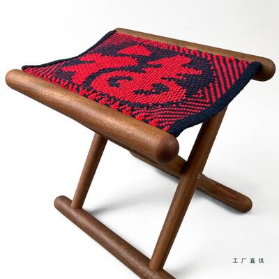 便携式户折叠凳外子板凳家用凳头马扎凳榉LPG黑胡桃色木山木樟木