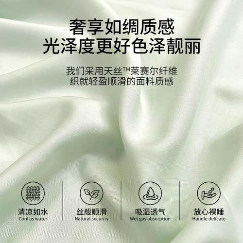 BCCA类60支天床笠单夏季床罩2025新款套纯色冰丝床垫保件护罩全丝
