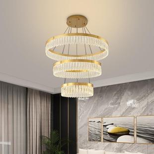 UMI灯具现代简约大气法大厅 厅水晶轻吊灯美式 客2025年新款 轻奢式