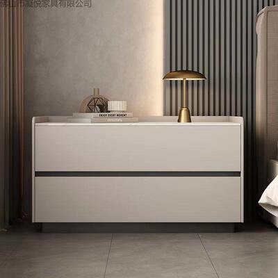 轻奢实木床头卧室柜家床边柜新款宽简EAB约收纳现代意式用储物柜