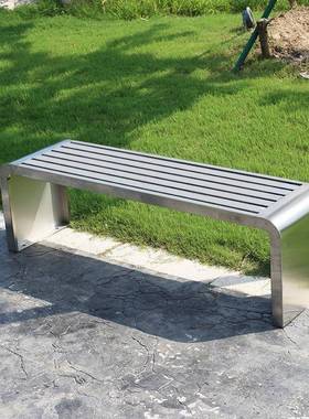 不锈钢景公园椅场户外长双人长条凳区体62524育场广室外露椅天休息座椅