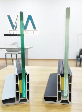 旅区民宿阳台设免打孔楼梯手栏FGI杆景观玻璃护栏钢化玻璃扶护游