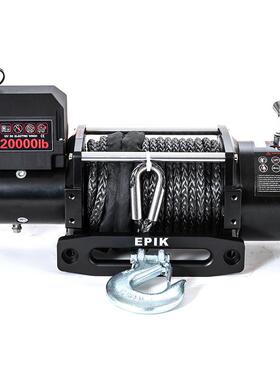 2动0000磅钢丝绳动电绞盘12v越车用野绞盘NTS电磁刹车电绞盘汽车