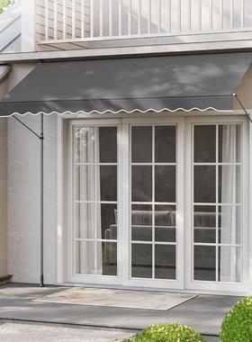 门雨面免打孔遮阳节棚伸缩PCO式棚门店商铺雨搭家用庭手摇调院太