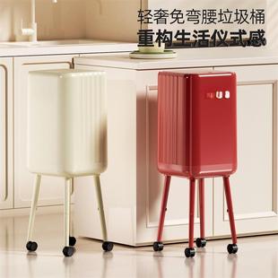 弯腰垃圾桶免用高颜值奢客家厅卧室厨房轻卡通可爱卫生间厕HLK所