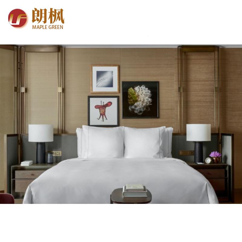 酒店家具板床柜工套房间标馆客房宾公61540寓程实木家具工程客房家具