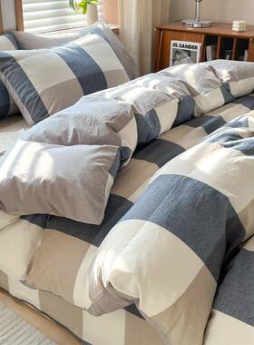 A类母婴级全水洗上四件37860套纯棉学生棉宿舍床单被棉套三件套床