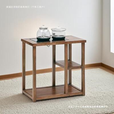 瑞纳客实侧木茶柜茶桌边泡茶MNP柜台边柜烧水壶一体水茶边柜