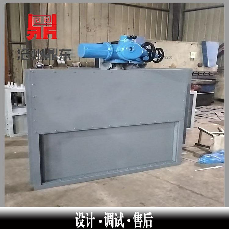 带封板电动执行器插板阀粉尘物料闸阀厂家800*800电动执行加胶条