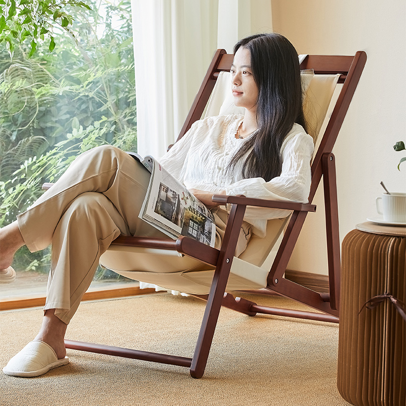 绿朵主卧躺椅摺叠式午睡办公室结实耐用高级感阳台懒人多功能椅子