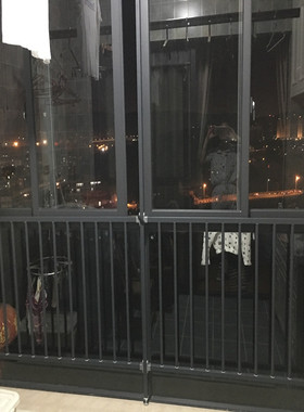 【深灰色】室内防盗窗飘窗阳台儿童窗户护栏免打孔防坠楼护栏网