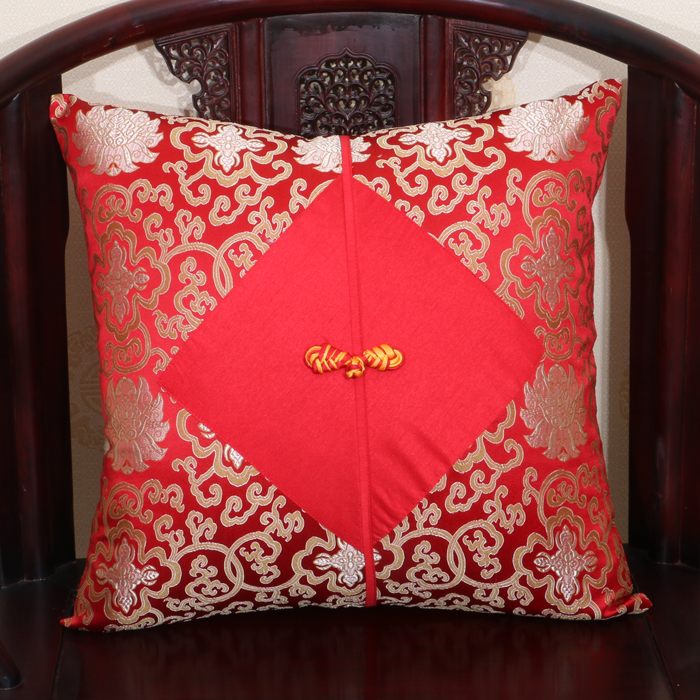 艺必旭 真丝云锦皇家琵琶扣沙发靠垫 抱枕 靠枕创意靠包抱枕
