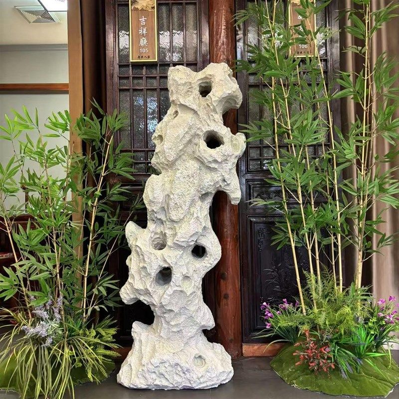 泡沫石头造景防真假山道具舞台表演美陈婚庆橱窗摆件装饰白太湖石