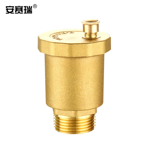 安赛瑞 黄铜排气阀 直排式自动放气阀排气管道 DN10 3分 430604