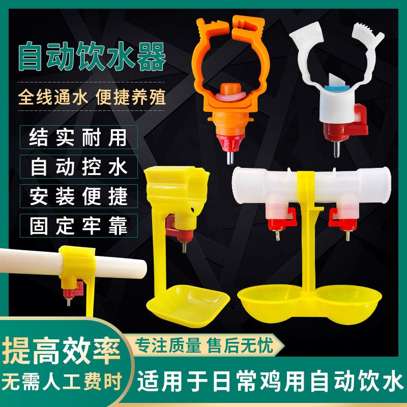 养殖鸡用自动饮水器大小鸡用乳头饮水器鸡水嘴鸡用双头球阀水嘴