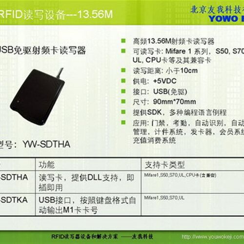 性价比高的USB免驱RFID读写器/IC卡读卡器,支持web浏览器