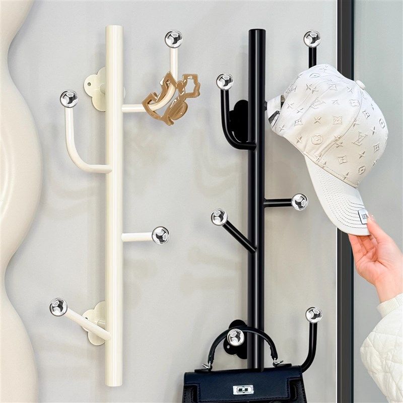 挂衣钩免打孔壁挂式卧室衣帽架铁艺玄关客厅挂包架浴室墙上挂架