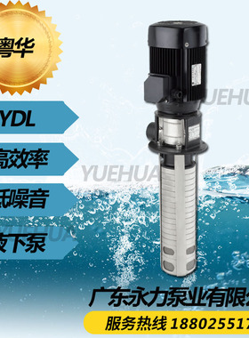 YDL4粤华牌液下多级不锈钢循环浸入式冷却液数控机床高压水泵