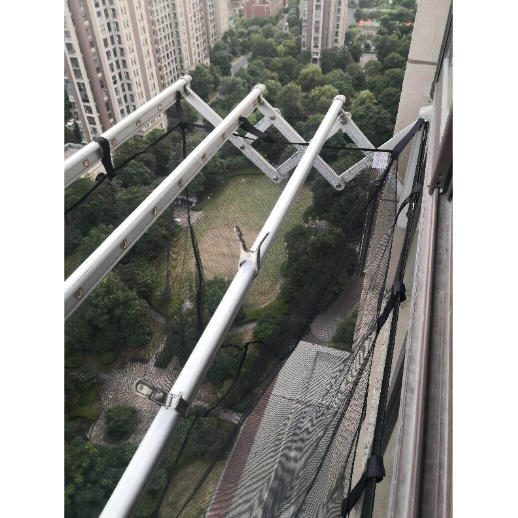 户外高层风弹晾衣架晾器792晒衣服防丢防吹落网兜护衣袋防坠物送