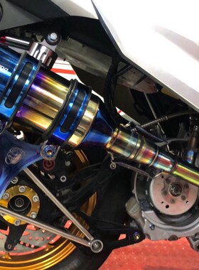 JMracing 巨蟒回压排气管劲战鬼火酷奇福喜巧格JOG改装烧钛排气管