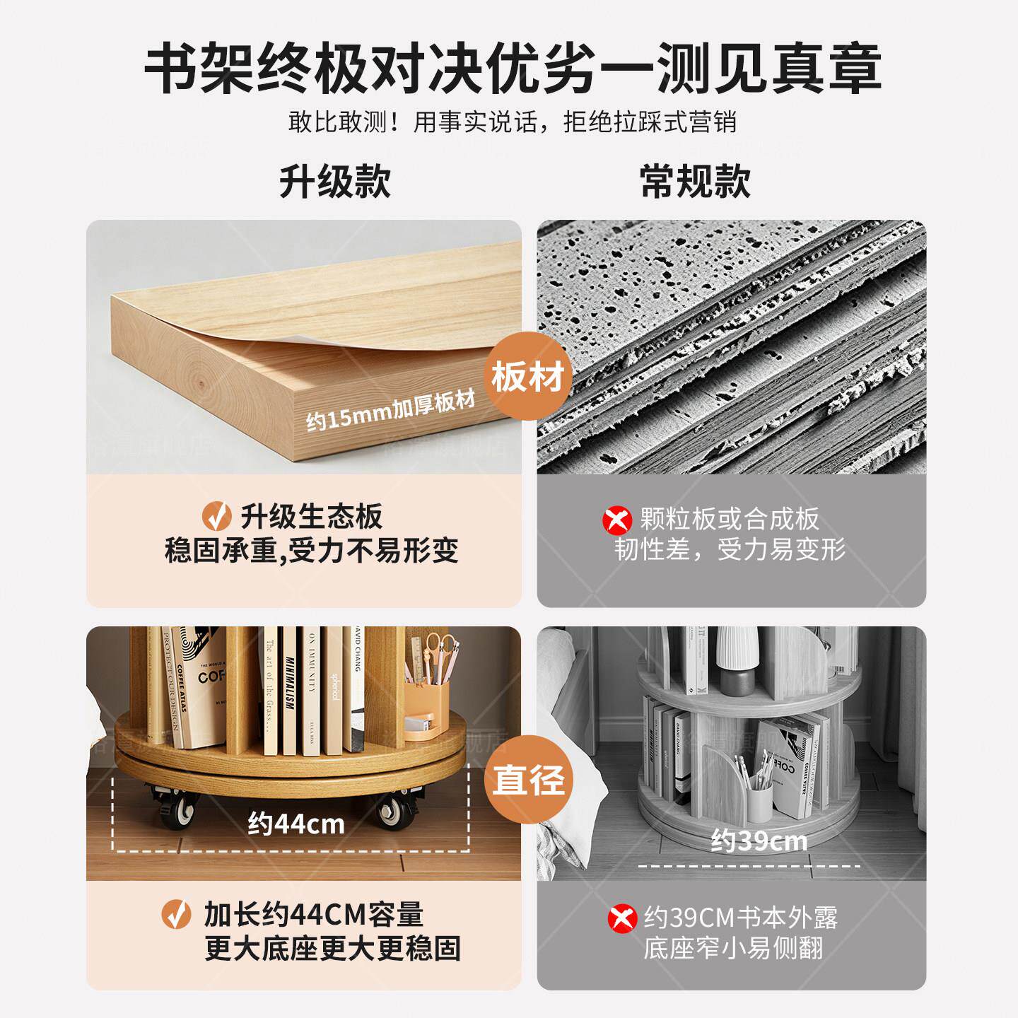 实木物芯床头可替代品落地客厅家用收纳架卧室靠s081墙柜床边旋转