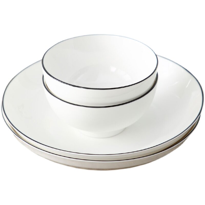 碗碟套装家用4人6碗防烫具乔迁餐具送礼碗筷碗盘人现代陶瓷简约