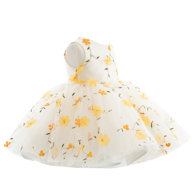 宝宝一周岁生日儿童公主裙礼服洋气婴儿百天日常蓬蓬纱女童演出服